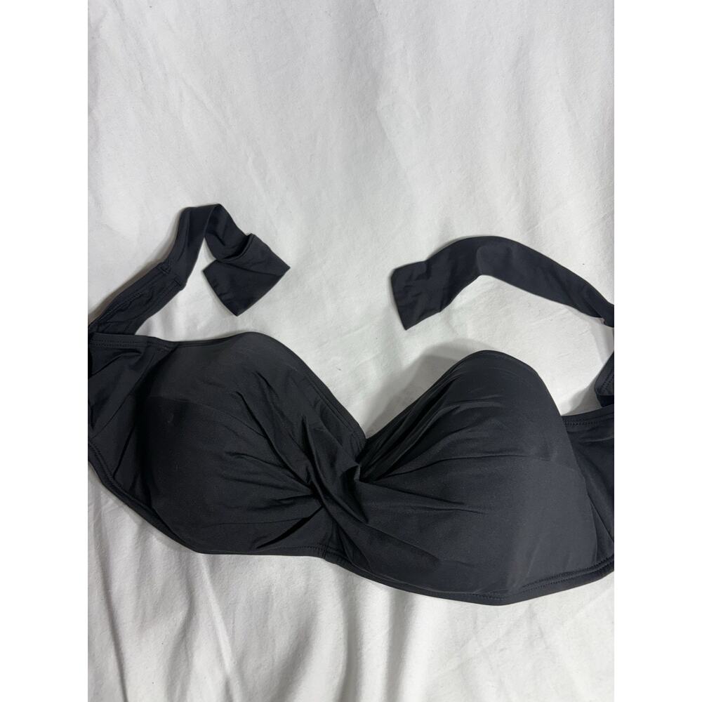 Tommy Bahama Pearl Twist Bikini Top Women's Swimsuit Black Size L/G